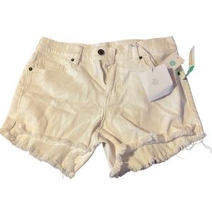 Pistola white fray hemmed shorts